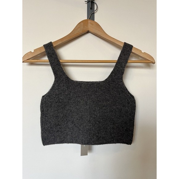 NWT Everlane Dark Gray Wool Blend Crop Tank Size XS - Picture 4 of 9